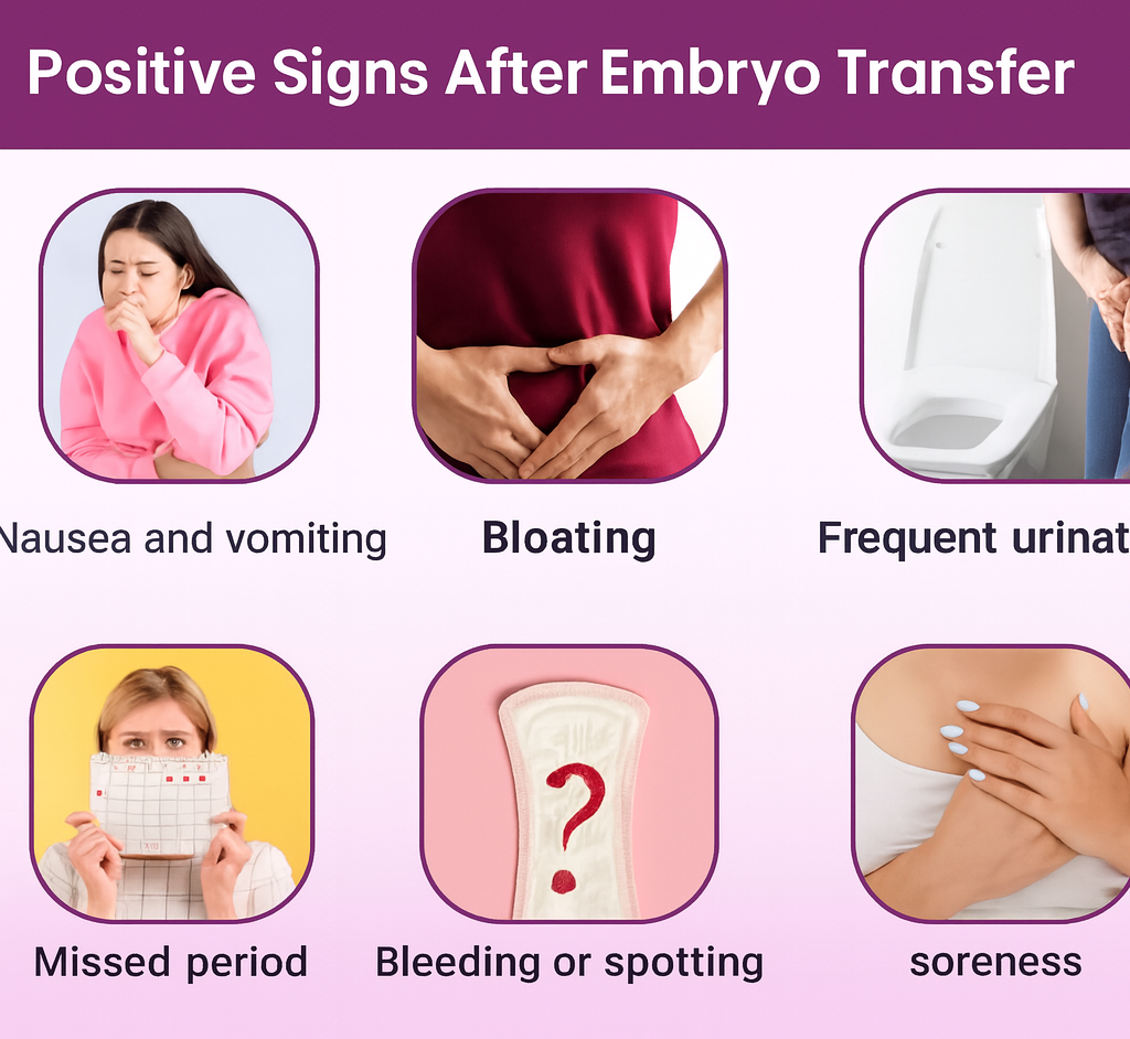 Embryo transfer illustration showing uterus and embryo placement